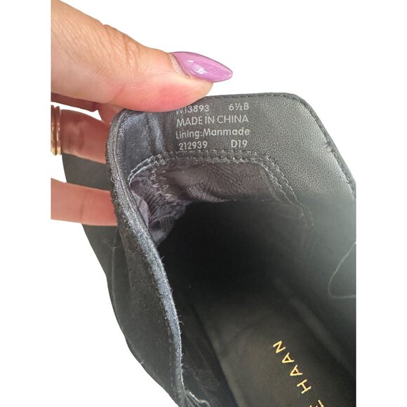 COLE HAAN Black Suede Ankle Booties Boots Size 6.5 - Picture 8 of 8